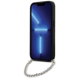 Karl Lagerfeld KLHCP14LSACKLHPG Apple iPhone 14 Pro 6.1" silver kietas dėklas Saffiano Monogram Chain - Image 4
