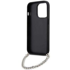 Karl Lagerfeld KLHCP14LSACKLHPG Apple iPhone 14 Pro 6.1" silver kietas dėklas Saffiano Monogram Chain - Image 6