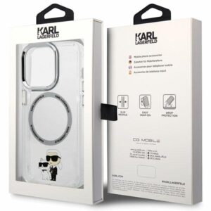 Karl Lagerfeld KLHMP13LHNKCIT Apple iPhone 13 Pro 6,1" kietas dėklas skaidrus Iconic Karl&Choupette Magsafe - Image 8