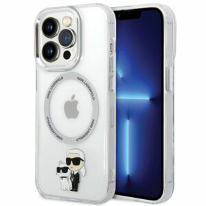 Karl Lagerfeld KLHMP13LHNKCIT Apple iPhone 13 Pro 6,1" kietas dėklas skaidrus Iconic Karl&Choupette Magsafe - Image 1