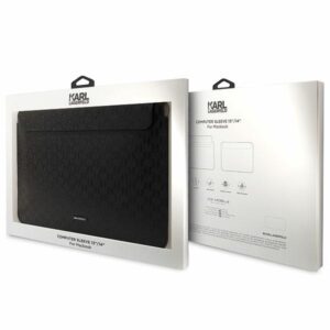 Karl Lagerfeld Dėklas kompiuteriui KLCS14SAKLHPK 14" juodos spalvos Saffiano Plaque - Image 4