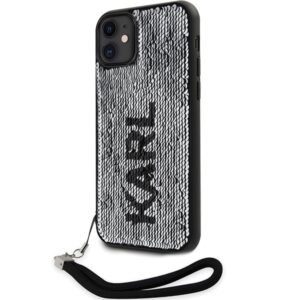 Karl Lagerfeld KLHCN61PSQRKS Apple iPhone 11 /Xr 6,1" silver kietas dėklas Sequins Cord - Image 2