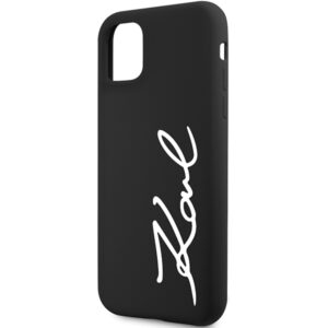 Karl Lagerfeld KLHCN61SKSVGK Apple iPhone 11 /Xr 6.1" juodos spalvos kietas dėklas Silicone Signature - Image 6