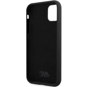 Karl Lagerfeld KLHCN61SKSVGK Apple iPhone 11 /Xr 6.1" juodos spalvos kietas dėklas Silicone Signature - Image 7