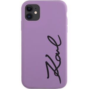 Karl Lagerfeld KLHCN61SKSVGU Apple iPhone 11 /Xr 6.1" violetinės spalvos kietas dėklas Silicone Signature - Image 3
