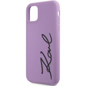 Karl Lagerfeld KLHCN61SKSVGU Apple iPhone 11 /Xr 6.1" violetinės spalvos kietas dėklas Silicone Signature - Image 6
