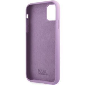 Karl Lagerfeld KLHCN61SKSVGU Apple iPhone 11 /Xr 6.1" violetinės spalvos kietas dėklas Silicone Signature - Image 7
