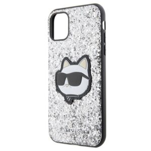Karl Lagerfeld KLHCN61G2CPS Apple iPhone 11 /Xr 6.1" silver kietas dėklas Glitter Choupette Patch - Image 6