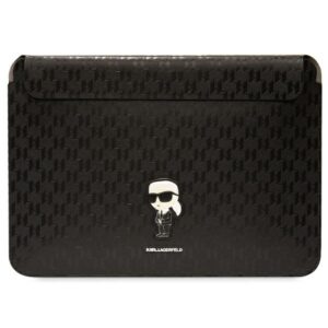 Karl Lagerfeld Dėklas kompiuteriui KLCS16SAKHPKK 16" juodos spalvos Saffiano Monogram Ikonik - Image 1