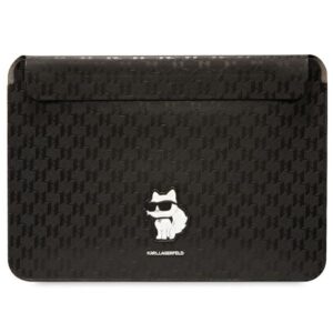 Karl Lagerfeld Dėklas kompiuteriui KLCS16SAKHPCK 16" juodos spalvos Saffiano Monogram Choupette - Image 1