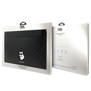 Karl Lagerfeld Dėklas kompiuteriui KLCS16SAKHPCK 16" juodos spalvos Saffiano Monogram Choupette - Image 4