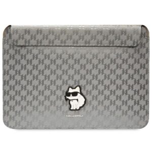 Karl Lagerfeld Dėklas kompiuteriui KLCS14SAKHPCG 14" sidabro spalvos Saffiano Monogram Choupette - Image 1