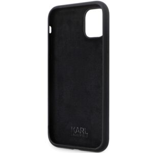 Karl Lagerfeld KLHCN61SMHKNPK Apple iPhone 11/ Xr 6.1" juodos spalvos Silicone Ikonik Metal Pin - Image 7