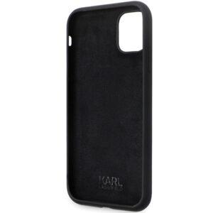 Karl Lagerfeld KLHCN61SMHCNPK Apple iPhone 11/ Xr 6.1" juodos spalvos kietas dėklas Silicone C Metal Pin - Image 7