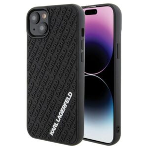 Karl Lagerfeld KLHCP15M3DMKRLK Apple iPhone 15 Plus / 14 Plus 6.7" juodos spalvos kietas dėklas 3D Rubber Multi Lo - Image 1