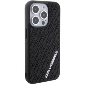 Karl Lagerfeld KLHCP15L3DMKRLK Apple iPhone 15 Pro 6.1" juodos spalvos kietas dėklas 3D Rubber Multi Logo - Image 4