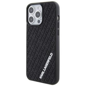 Karl Lagerfeld KLHCP15X3DMKRLK Apple iPhone 15 Pro Max 6.7" juodos spalvos kietas dėklas 3D Rubber Multi Logo - Image 2