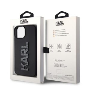 Karl Lagerfeld KLHCP15S3DMBKCK Apple iPhone 15/ 14 / 13 6.1" juodos spalvos kietas dėklas 3D Rubber Glitter Logo - Image 8