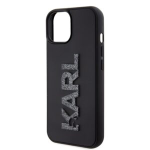 Karl Lagerfeld KLHCP15S3DMBKCK Apple iPhone 15/ 14 / 13 6.1" juodos spalvos kietas dėklas 3D Rubber Glitter Logo - Image 6