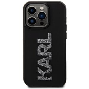 Karl Lagerfeld KLHCP15L3DMBKCK Apple iPhone 15 Pro 6.1" juodos spalvos kietas dėklas 3D Rubber Glitter Logo - Image 3