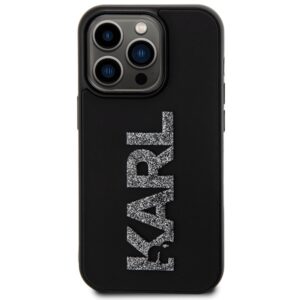 Karl Lagerfeld KLHCP15X3DMBKCK Apple iPhone 15 Pro Max 6.7" juodos spalvos kietas dėklas 3D Rubber Glitter Logo - Image 3