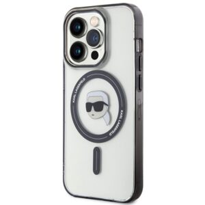 Karl Lagerfeld KLHMP15LHKHNOTK Apple iPhone 15 Pro 6.1" skaidrus kietas dėklas IML Karl`s Head MagSafe - Image 2