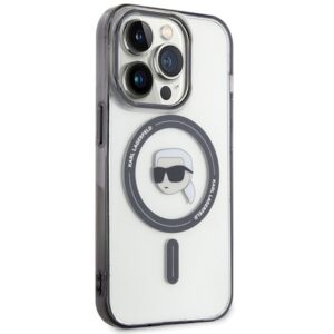 Karl Lagerfeld KLHMP15LHKHNOTK Apple iPhone 15 Pro 6.1" skaidrus kietas dėklas IML Karl`s Head MagSafe - Image 4