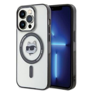 Karl Lagerfeld KLHMP15LHCHNOTK Apple iPhone 15 Pro 6.1" skaidrus kietas dėklas IML Choupette`s Head MagSafe - Image 1