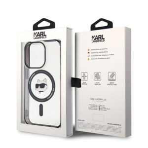 Karl Lagerfeld KLHMP15LHCHNOTK Apple iPhone 15 Pro 6.1" skaidrus kietas dėklas IML Choupette`s Head MagSafe - Image 8