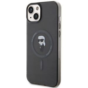 Karl Lagerfeld KLHMP15MHFCKNOK Apple iPhone 15 Plus / 14 Plus 6.7" juodos spalvos kietas dėklas IML Ikonik MagSafe - Image 2