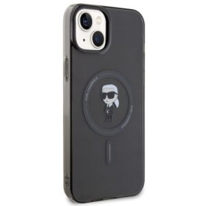 Karl Lagerfeld KLHMP15MHFCKNOK Apple iPhone 15 Plus / 14 Plus 6.7" juodos spalvos kietas dėklas IML Ikonik MagSafe - Image 4