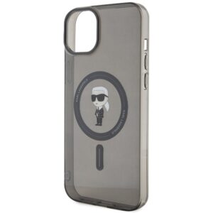 Karl Lagerfeld KLHMP15MHFCKNOK Apple iPhone 15 Plus / 14 Plus 6.7" juodos spalvos kietas dėklas IML Ikonik MagSafe - Image 6