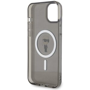 Karl Lagerfeld KLHMP15MHFCKNOK Apple iPhone 15 Plus / 14 Plus 6.7" juodos spalvos kietas dėklas IML Ikonik MagSafe - Image 7