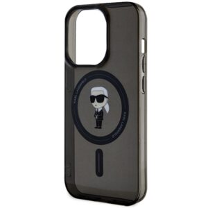 Karl Lagerfeld KLHMP15LHFCKNOK Apple iPhone 15 Pro 6.1" juodos spalvos kietas dėklas IML Ikonik MagSafe - Image 6