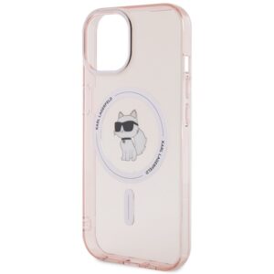 Karl Lagerfeld KLHMP15SHFCCNOP Apple iPhone 15/ 14 / 13 6.1" rožinės spalvos kietas dėklas IML Choupette MagSafe - Image 6