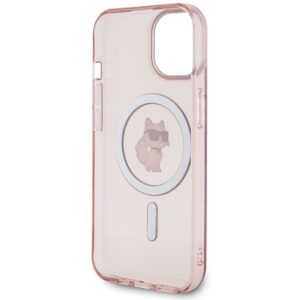 Karl Lagerfeld KLHMP15SHFCCNOP Apple iPhone 15/ 14 / 13 6.1" rožinės spalvos kietas dėklas IML Choupette MagSafe - Image 7