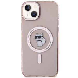 Karl Lagerfeld KLHMP15MHFCCNOP Apple iPhone 15 Plus / 14 Plus 6.7" rožinės spalvos kietas dėklas IML Choupette MagSa - Image 3