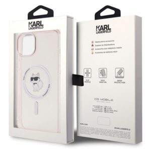 Karl Lagerfeld KLHMP15MHFCCNOP Apple iPhone 15 Plus / 14 Plus 6.7" rožinės spalvos kietas dėklas IML Choupette MagSa - Image 8