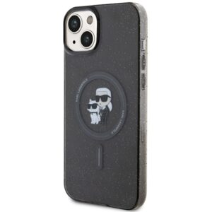 Karl Lagerfeld KLHMP15MHGKCNOK Apple iPhone 15 Plus / 14 Plus 6.7" juodos spalvos kietas dėklas Karl&Choupette Gli - Image 2