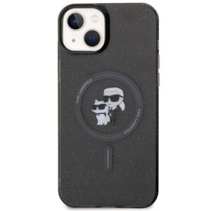 Karl Lagerfeld KLHMP15MHGKCNOK Apple iPhone 15 Plus / 14 Plus 6.7" juodos spalvos kietas dėklas Karl&Choupette Gli - Image 3