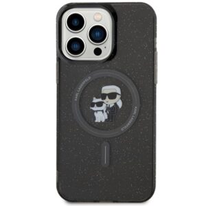 Karl Lagerfeld KLHMP15XHGKCNOK Apple iPhone 15 Pro Max 6.7" juodos spalvos kietas dėklas Karl&Choupette Glitter Ma - Image 3