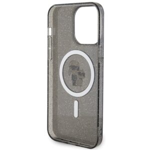 Karl Lagerfeld KLHMP15XHGKCNOK Apple iPhone 15 Pro Max 6.7" juodos spalvos kietas dėklas Karl&Choupette Glitter Ma - Image 7