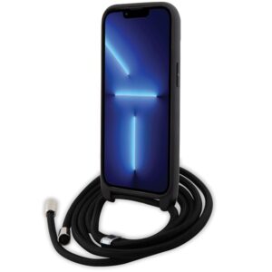 Karl Lagerfeld KLHCP15SSAKCPSK Apple iPhone 15/ 14 / 13 6.1" kietas dėklas juodos spalvos Crossbody Saffiano Meta - Image 4