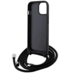 Karl Lagerfeld KLHCP15SSAKCPSK Apple iPhone 15/ 14 / 13 6.1" kietas dėklas juodos spalvos Crossbody Saffiano Meta - Image 6