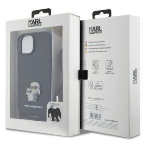 Karl Lagerfeld KLHCP15SSAKCPSK Apple iPhone 15/ 14 / 13 6.1" kietas dėklas juodos spalvos Crossbody Saffiano Meta - Image 7