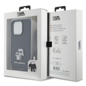 Karl Lagerfeld KLHCP15LSAKCPSK Apple iPhone 15 Pro 6.1" kietas dėklas juodos spalvos Crossbody Saffiano Metal Pin - Image 7