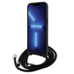 Karl Lagerfeld KLHCP15XSAKCPSK Apple iPhone 15 Pro Max 6.7" kietas dėklas juodos spalvos Crossbody Saffiano Metal - Image 4
