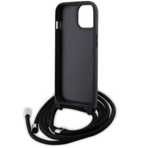 Karl Lagerfeld KLHCP15SSASKNPSK Apple iPhone 15 / 14 / 13 6.1" kietas dėklas juodos spalvos Crossbody Saffiano Mon - Image 6