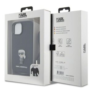 Karl Lagerfeld KLHCP15SSASKNPSK Apple iPhone 15 / 14 / 13 6.1" kietas dėklas juodos spalvos Crossbody Saffiano Mon - Image 7