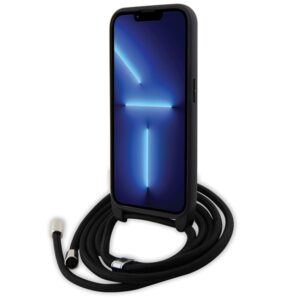 Karl Lagerfeld KLHCP15LSASKNPSK Apple iPhone 15 Pro 6.1" kietas dėklas juodos spalvos Crossbody Saffiano Monogram - Image 4